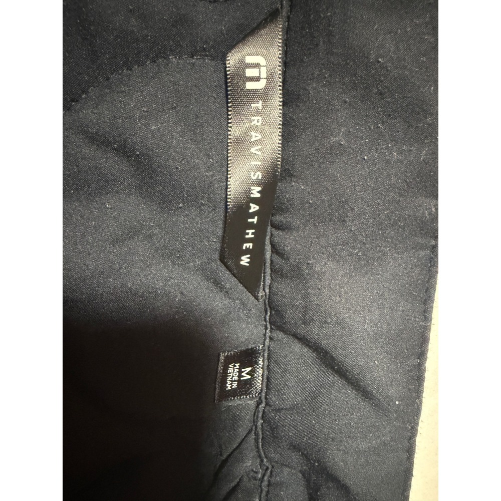 TravisMathew Mens Interlude Quilted Full Zip Jacket Navy Blue Medium Bomber - Picture 4 of 10